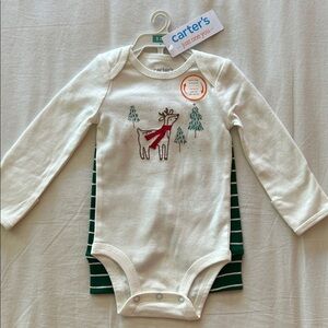 NWT CARTER’S reindeer one-piece & pants set